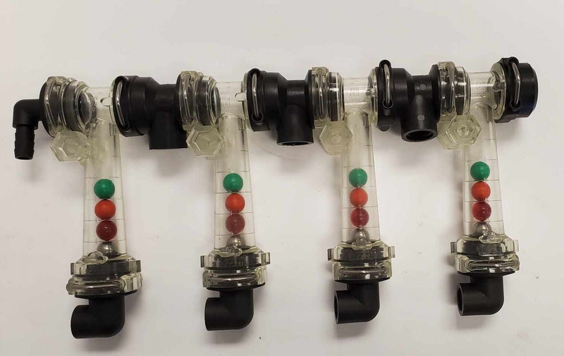 DURAFORCE 4 Column Squeeze Pump Flow Indicator 1/4" FNPT Outlet & 3/8" Isolator Tee Inlet