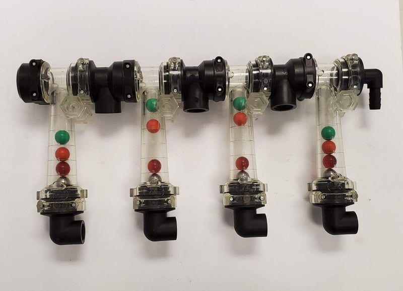 DURAFORCE 4 Column Squeeze Pump Flow Indicator 1/4" FNPT Outlet & 3/8" Isolator Tee Inlet