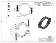 DURAFORCE Banjo 3" Manifold Bolted Flanged Clamp fits Full Port M3000 Flanged Fittings