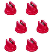 DURAFORCE Pack of 6 - TeeJet Flat Spray Tips Red 80° Polymer w/SS Insert 0.4 GPM @ 40 PSI