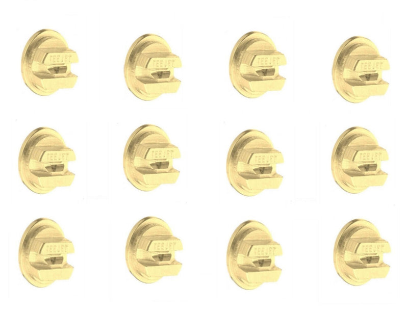 DURAFORCE Pack of 12 - TeeJet Brass Even Flat Spray Tip 80° Rated 1.0 GPM @ 40 PSI TP8010E