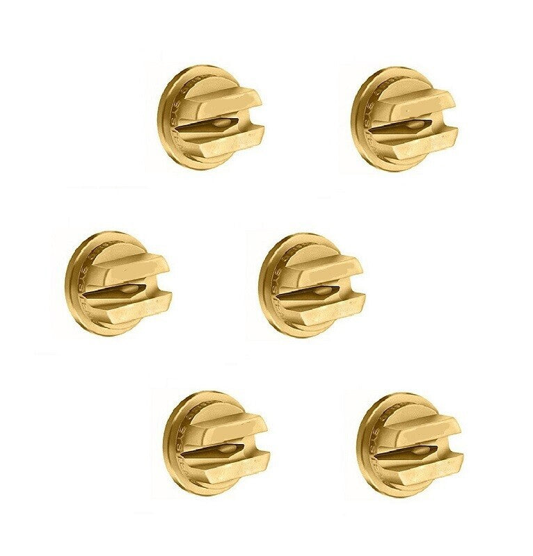 DURAFORCE Pack of 6 - TeeJet Brass Off-Center Flat Fan Spray Tips Rated 0.80 GPM @ 40 PSI