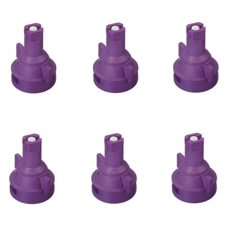 DURAFORCE Pack of 6 - TeeJet AI Flat Spray Tip Purple 110° Polymer with Ceramic Insert