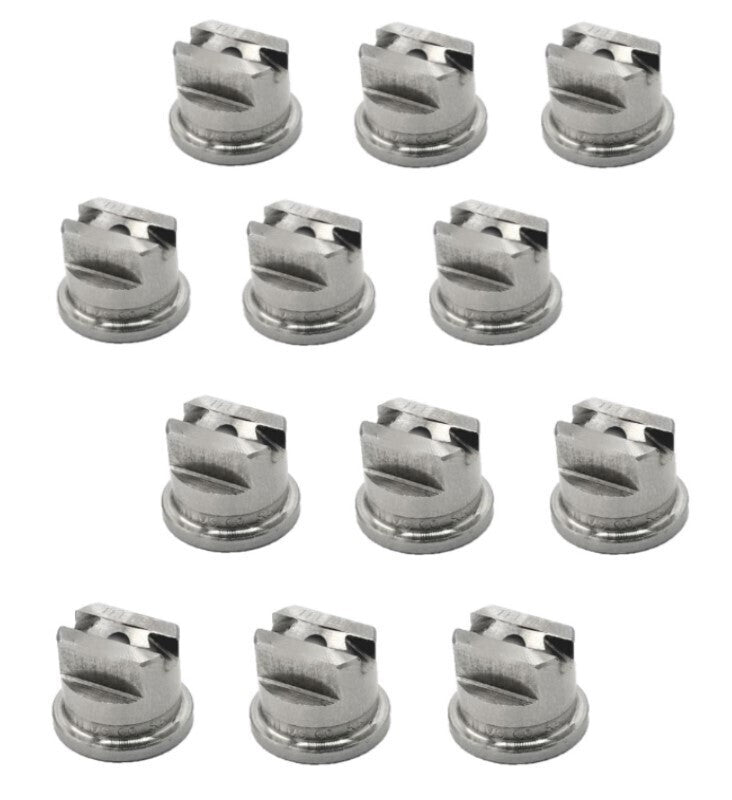 DURAFORCE Pack of 12 - TeeJet Stainless Steel Flat Fan Spray Tip 25° Spray Angle 30-60 PSI