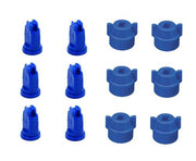 DURAFORCE Pack of 6 - TeeJet Flat Spray Tips Blue 110° 0.3 GPM @ 40 PSI & Nylon Caps
