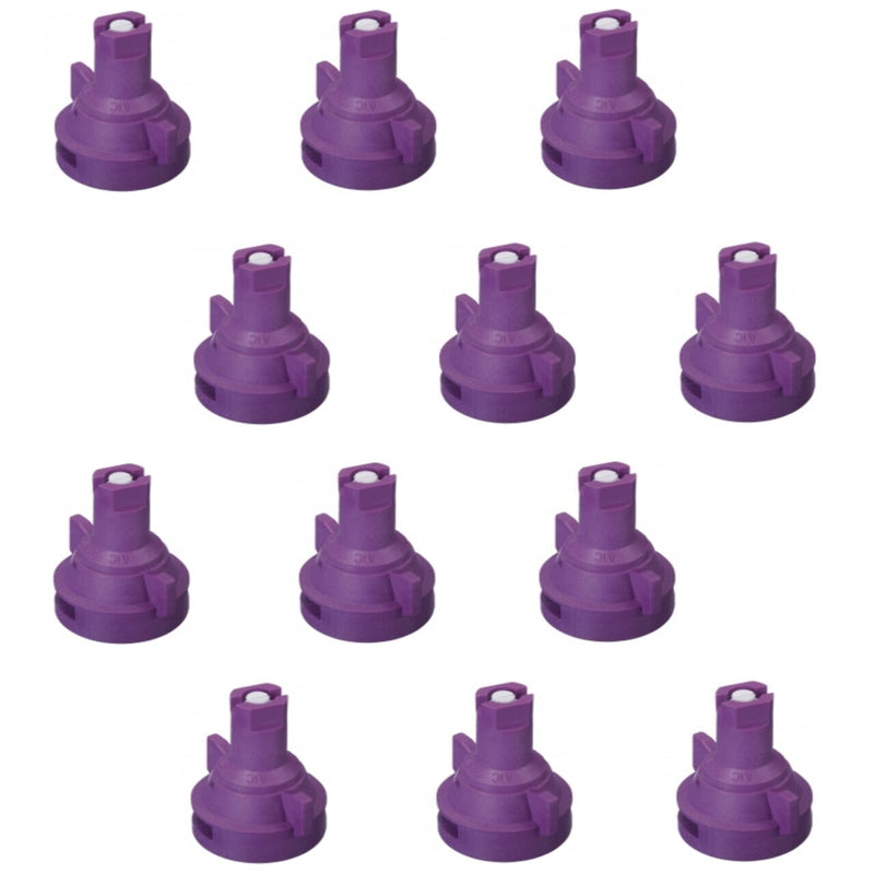 DURAFORCE Pack of 12 - TeeJet AI Flat Spray Tip Purple 110° Polymer with Ceramic Insert