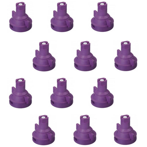 DURAFORCE Pack of 12 - TeeJet AI Flat Spray Tip Purple 110° Polymer with Ceramic Insert