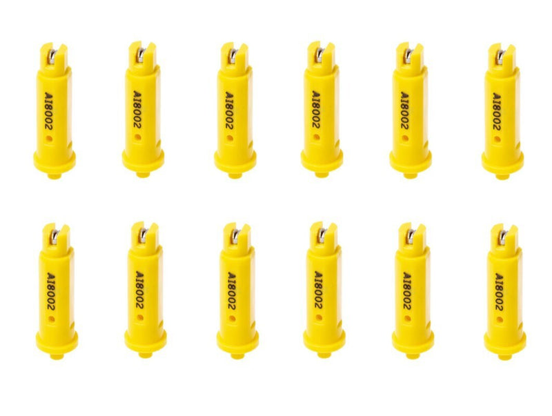 DURAFORCE 12 of TeeJet AI Yellow Flat Spray Tip 80° Polymer w/ SS Insert 0.20 GPM @ 40 PSI