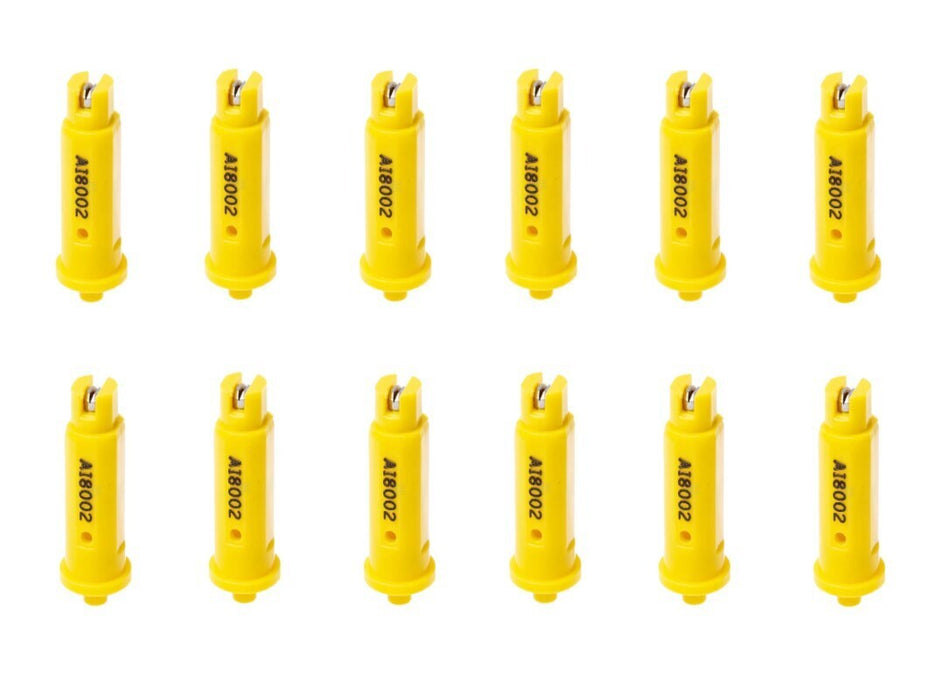 DURAFORCE 12 of TeeJet AI Yellow Flat Spray Tip 80° Polymer w/ SS Insert 0.20 GPM @ 40 PSI