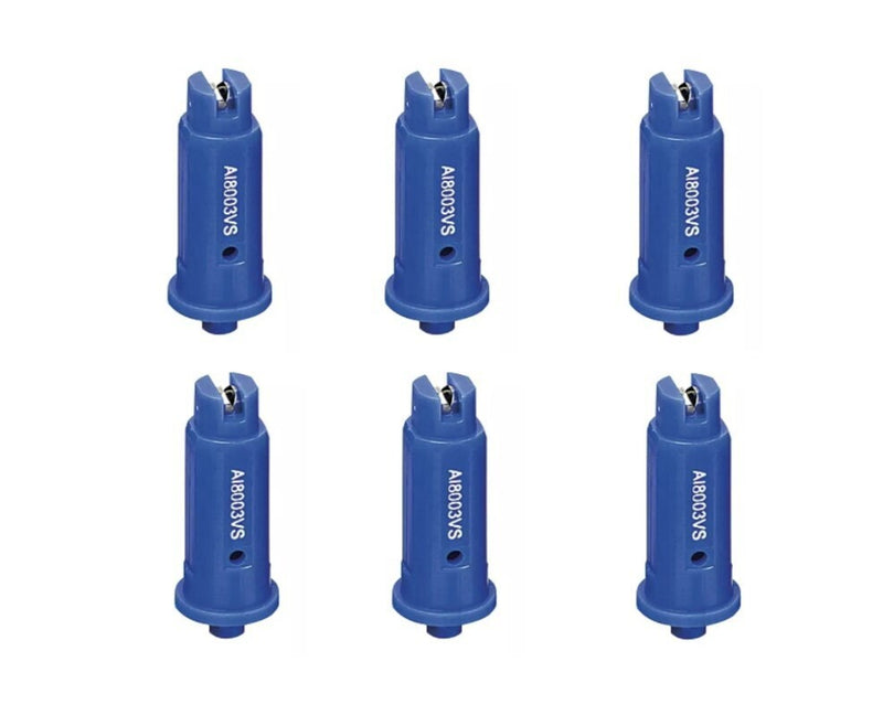DURAFORCE 6 of TeeJet AI Blue Flat Spray Tip 80° Polymer w/ SS Insert 0.30 GPM @ 40 PSI