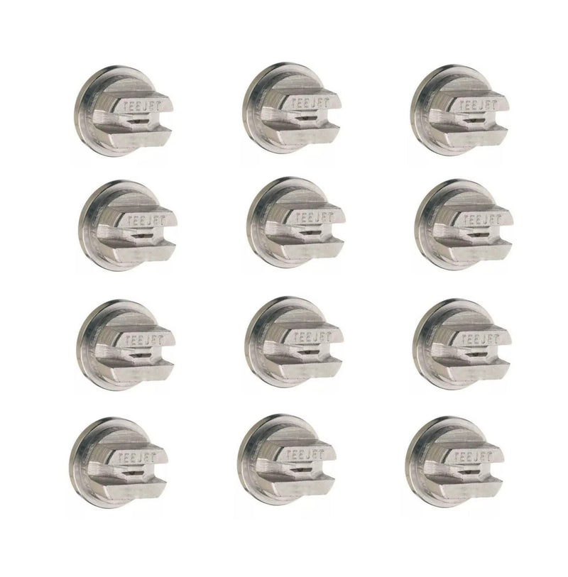 DURAFORCE Pack of 12 - TeeJet 110° Flat Fan Stainless Steel Spray Tip 0.3 GPM @ 40 PSI