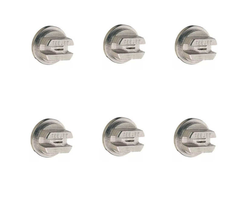 DURAFORCE Pack of 6 - TeeJet 110° Flat Fan Stainless Steel Spray Tip 0.2 GPM @ 40 PSI