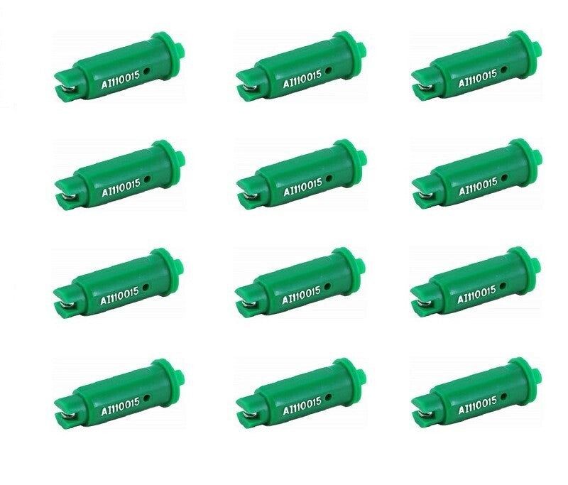 DURAFORCE Pack of 12 - TeeJet Air Induction Flat Spray Tips Green 110° Polymer Visiflo