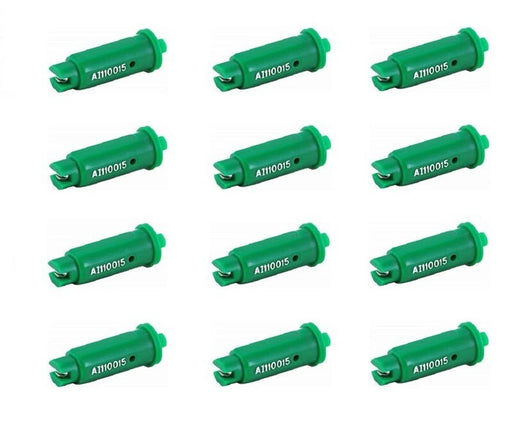 DURAFORCE Pack of 12 - TeeJet Air Induction Flat Spray Tips Green 110° Polymer Visiflo