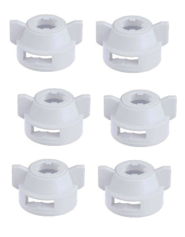 DURAFORCE Pack of 6 - Quick TeeJet White Nylon Cap For Flat Fan Spray Tips w/ 2 Patterns