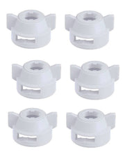 DURAFORCE Pack of 6 - Quick TeeJet White Nylon Cap For Flat Fan Spray Tips w/ 2 Patterns