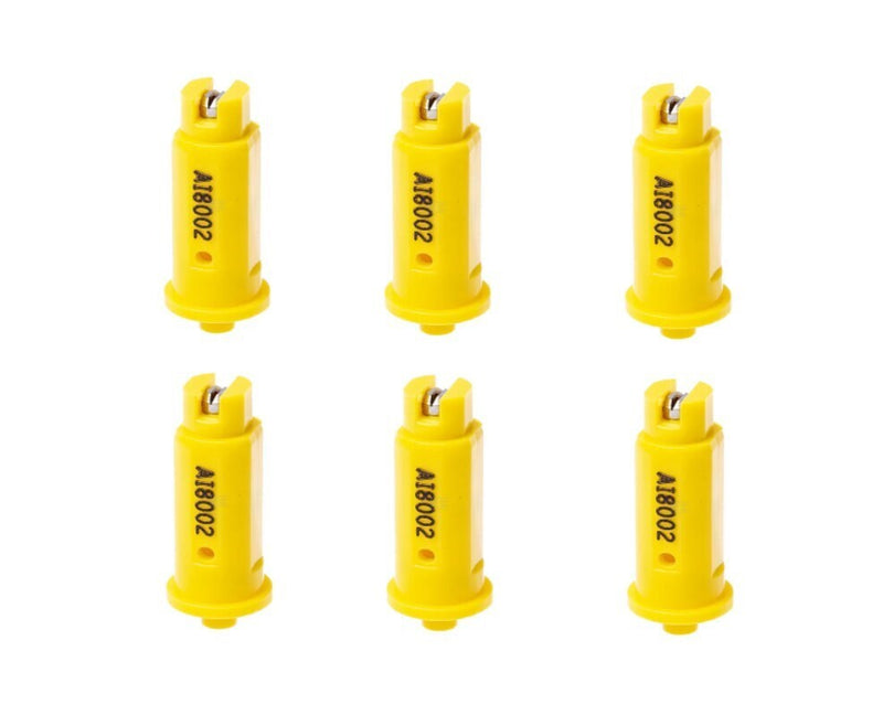 DURAFORCE 6 of TeeJet AI Yellow Flat Spray Tip 80° Polymer w/ SS Insert 0.20 GPM @ 40 PSI