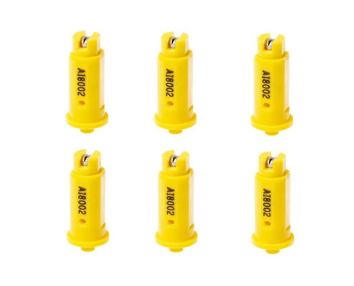 DURAFORCE 6 of TeeJet AI Yellow Flat Spray Tip 80° Polymer w/ SS Insert 0.20 GPM @ 40 PSI