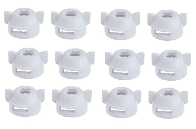 DURAFORCE Pack of 12 - Quick TeeJet White Nylon Cap For Flat Fan Spray Tips w/ 2 Patterns