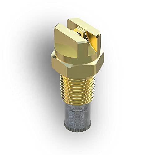 DURAFORCE Pack of 6 - TeeJet Veejet Brass 95° Nozzle Spray Tip 1/4" MPT w/50 Mesh Strainer
