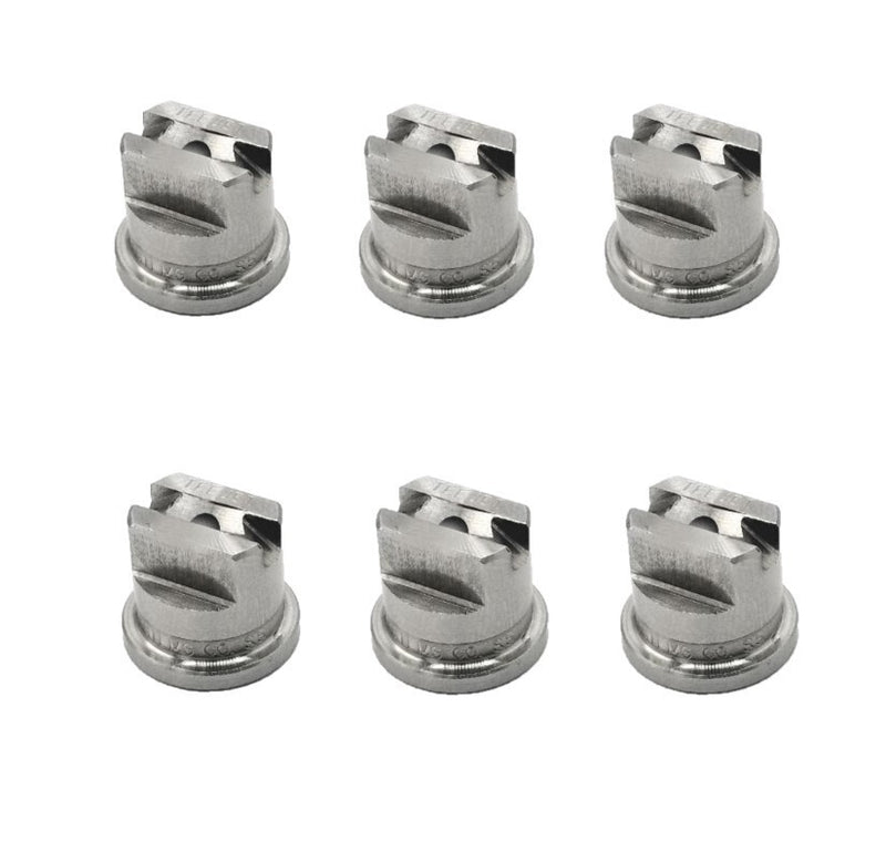 DURAFORCE Pack of 6 - TeeJet Stainless Steel Flat Fan Spray Tip 25° Spray Angle 30-60 PSI