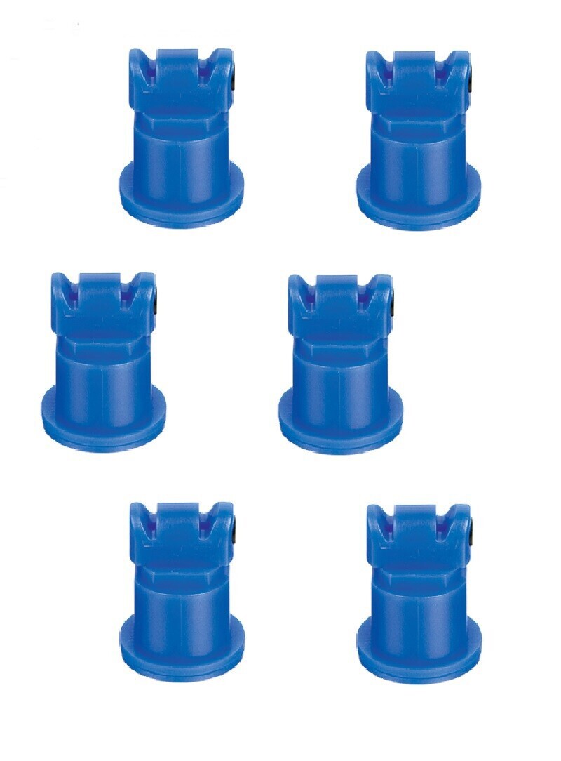 DURAFORCE Pack of 6 - TeeJet AI Turbo TwinJet Blue Flat Spray Tip Rated 0.3 GPM @ 40 PSI
