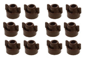 DURAFORCE Pack of 12 - Quick TeeJet Brown Nylon Cap For TJ60, AI, SJ3 & More Style Tips