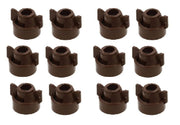 DURAFORCE Pack of 12 - Quick TeeJet Brown Nylon Cap For TJ60, AI, SJ3 & More Style Tips