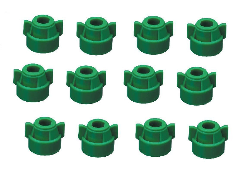 DURAFORCE Pack of 12 - Quick TeeJet Green Nylon Cap For TJ60, AI, SJ3 & More Style Tips