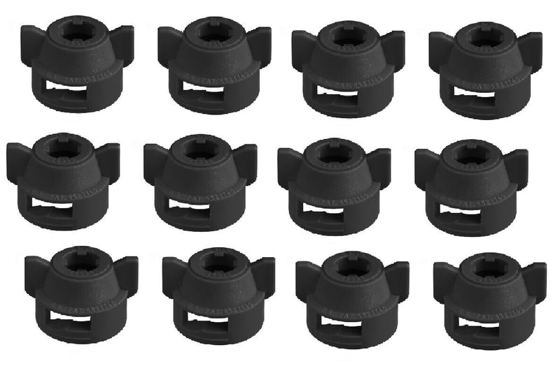 DURAFORCE Pack of 12 - Quick TeeJet Black Nylon Cap For Flat Fan Spray Tips w/ 2 Patterns
