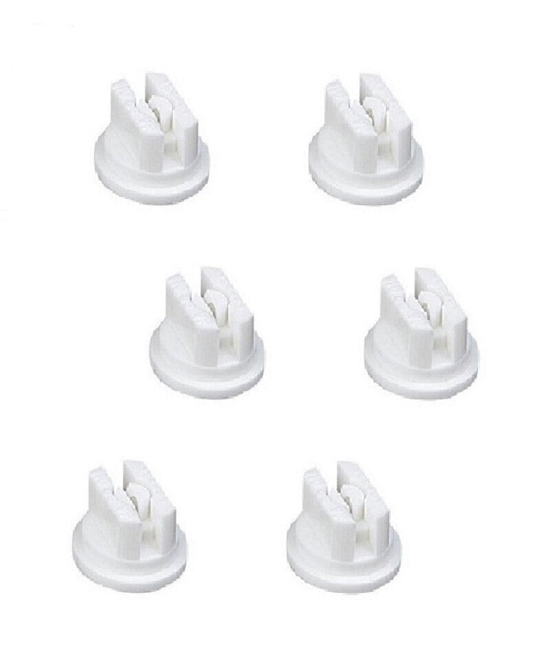 DURAFORCE Pack of 6 - TeeJet Flat Spray Tips White 110° Polymer Visiflo TP11008VP