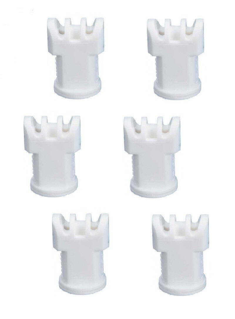 DURAFORCE Pack of 6 - TeeJet AI Turbo TwinJet White Flat Spray Tip Rated 0.8 GPM @ 40 PSI