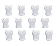 DURAFORCE Pack of 12 - TeeJet AI Turbo TwinJet White Flat Spray Tip Rated 0.8 GPM @ 40 PSI