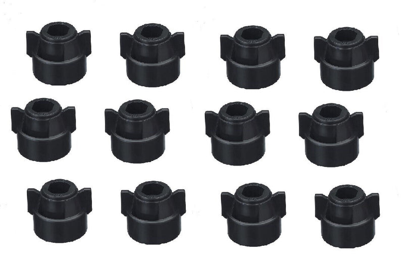 DURAFORCE Pack of 12 - Quick TeeJet Black Nylon Cap For TJ60, AI, SJ3, DGTJ & More