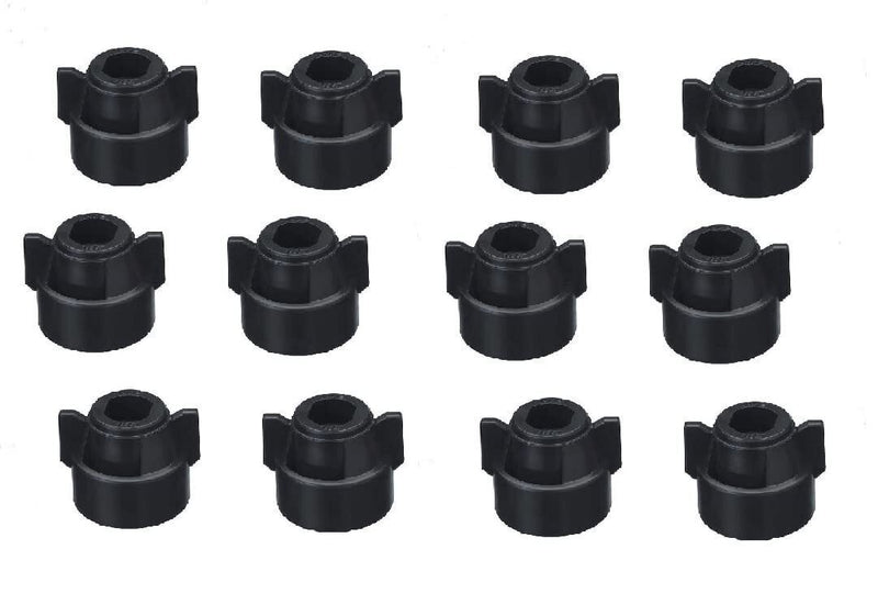 DURAFORCE Pack of 12 - Quick TeeJet Black Nylon Cap For TJ60, AI, SJ3, DGTJ & More