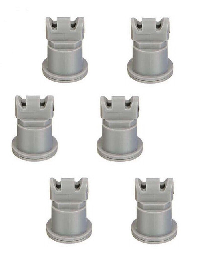 DURAFORCE Pack of 6 - TeeJet AI Turbo TwinJet Gray Flat Spray Tip Rated 0.6 GPM @ 40 PSI