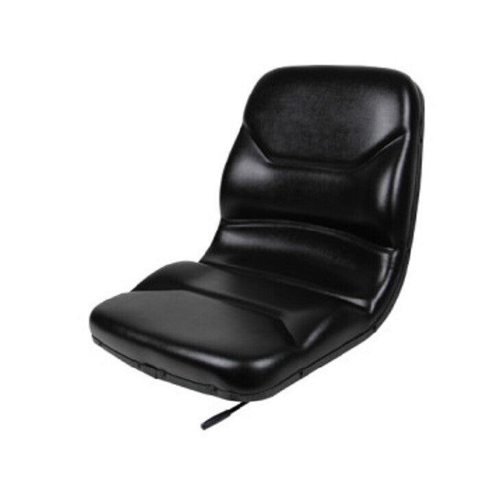 DURAFORCE Contoured High-Back Steel Pan Seat with Slides - Black 450000BK