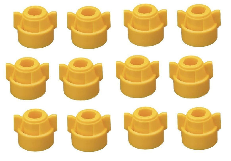 DURAFORCE Pack of 12 - Quick TeeJet Yellow Nylon Cap For TJ60, AI, SJ3 & More Style Tips