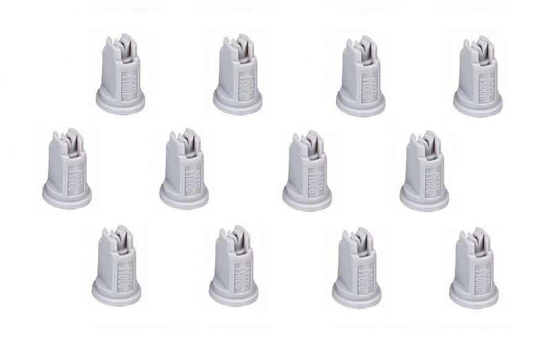 DURAFORCE Pack of 12 - TeeJet Air Induction XR Flat Spray Tips Gray 110° 0.6 GPM @ 40 PSI