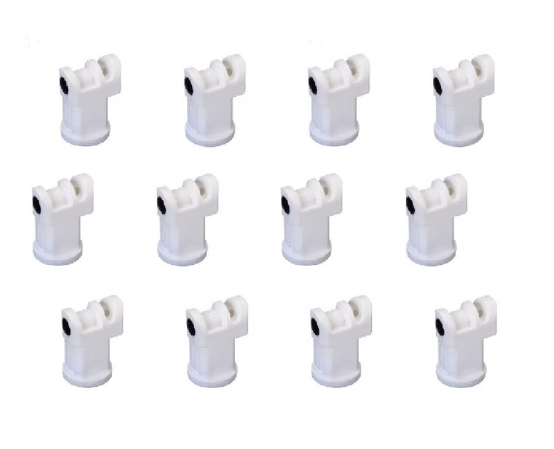 DURAFORCE Pack of 12 - TeeJet Induction Flat Spray Tips White 110° Polymer Visiflo
