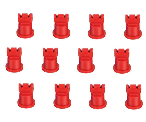 DURAFORCE Pack of 12 - TeeJet AI Turbo TwinJet Red Flat Spray Tip Rated 0.5 GPM @ 40 PSI