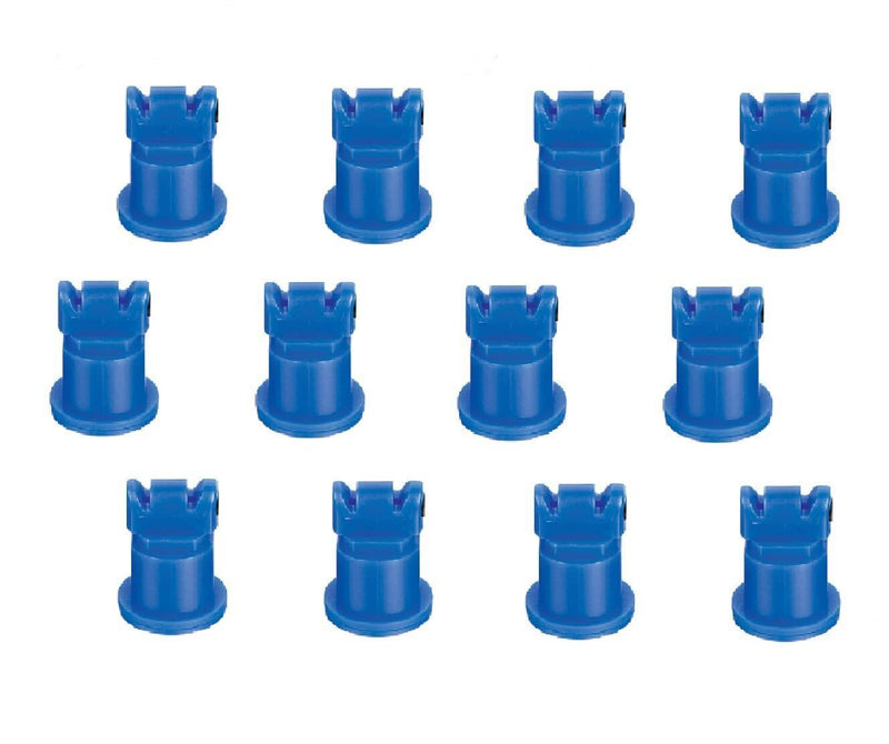 DURAFORCE Pack of 12 - TeeJet AI Turbo TwinJet Blue Flat Spray Tip Rated 0.3 GPM @ 40 PSI
