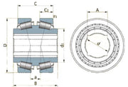 DURAFORCE 2 of Disc Harrow Bearing Kit Replacement Disc w/ 2 Cups & 2 Seals LM501334SD-KIT