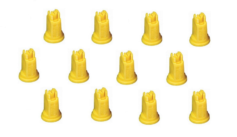 DURAFORCE Pack of 12 - TeeJet Air Induction XR Flat Spray Tips Yellow 110° 0.2 GPM @ 40PSI