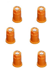 DURAFORCE Pack of 6 - TeeJet ConeJet Hollow Cone Spray Tip 0.30 GPM @ 40PSI Visiflo Orange