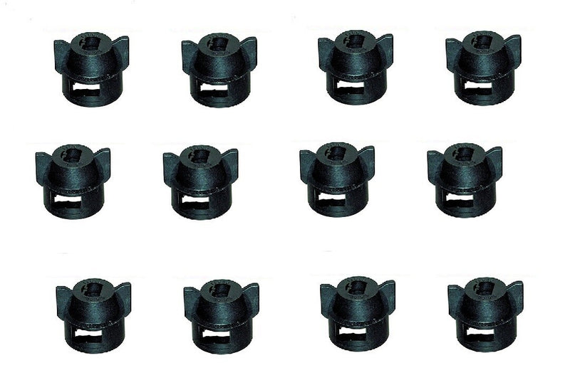 DURAFORCE Pack of 12 - Quick TeeJet Black Nylon Cap For Flat, TP & XR Style Spray Tips