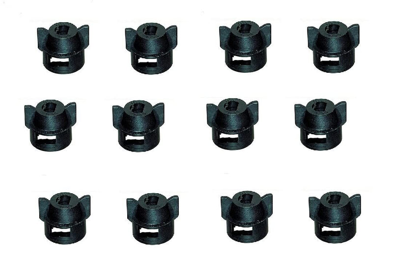 DURAFORCE Pack of 12 - Quick TeeJet Black Nylon Cap For Flat, TP & XR Style Spray Tips