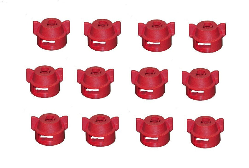 DURAFORCE Pack of 12 - Quick TeeJet Red Nylon Cap For Flat, TP Standard & XR Style Tips