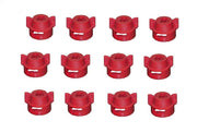 DURAFORCE Pack of 12 - Quick TeeJet Red Nylon Cap For Flat, TP Standard & XR Style Tips