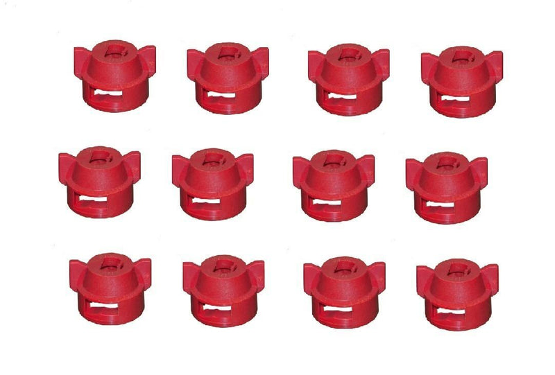 DURAFORCE Pack of 12 - Quick TeeJet Red Nylon Cap For Flat, TP Standard & XR Style Tips
